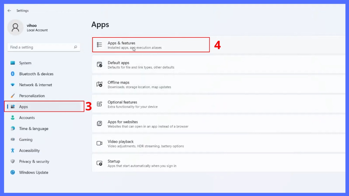 Cách tắt ứng dụng chạy ngầm Win 11 qua Settings 2