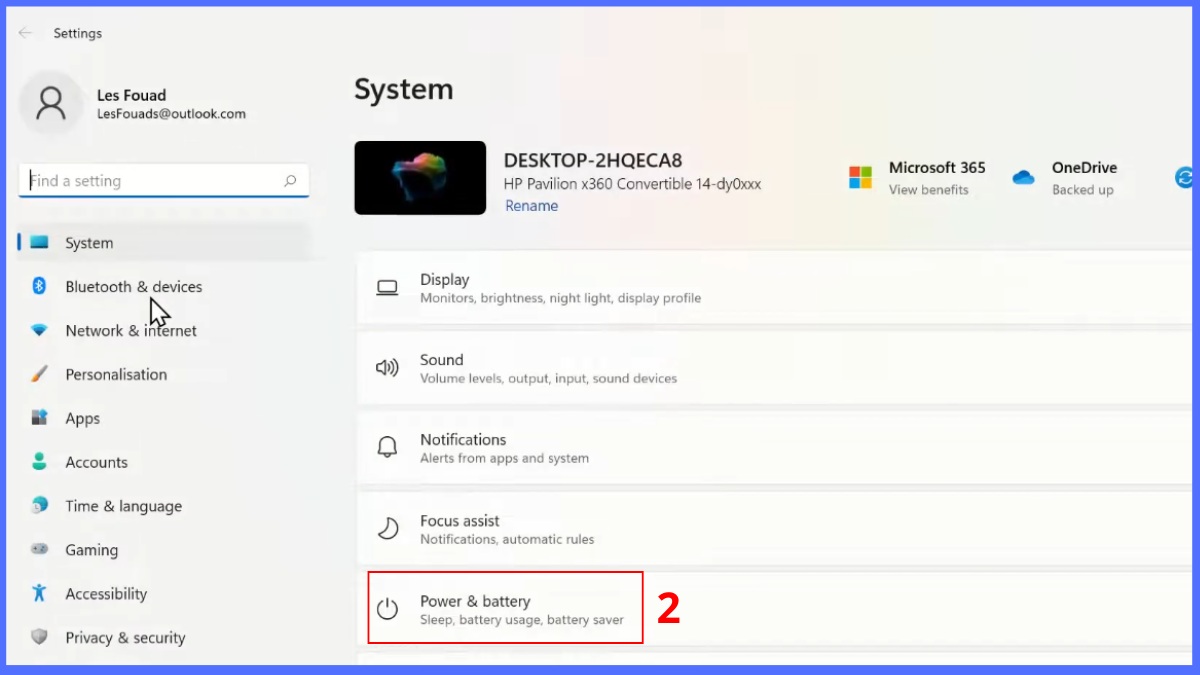 Tắt ứng dụng chạy ngầm Win 11 qua Power &Battery 2
