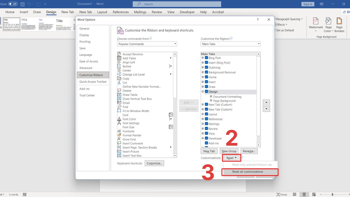 Hướng dẫn tùy chỉnh cơ bản thanh Ribbon trong Office 9