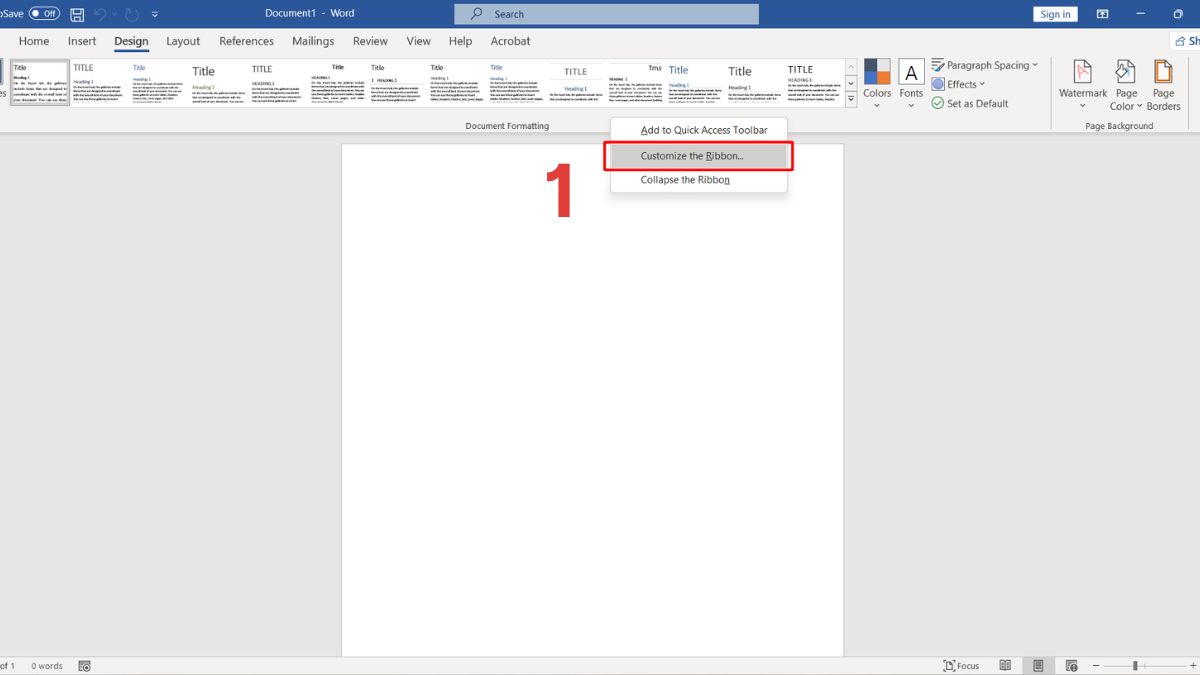 Hướng dẫn tùy chỉnh cơ bản thanh Ribbon trong Office 3