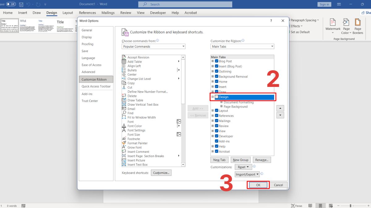 Hướng dẫn tùy chỉnh cơ bản thanh Ribbon trong Office 4