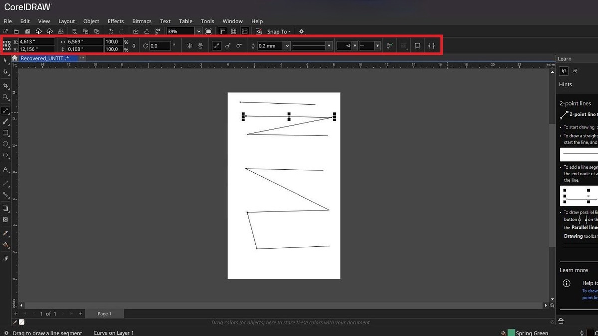 Mẹo vẽ đường thẳng chuẩn trong CorelDRAW