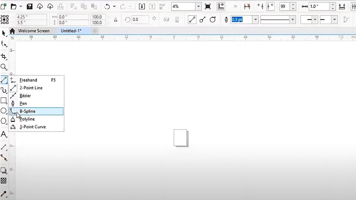 4 công cụ vẽ đường cong trong Corel 8