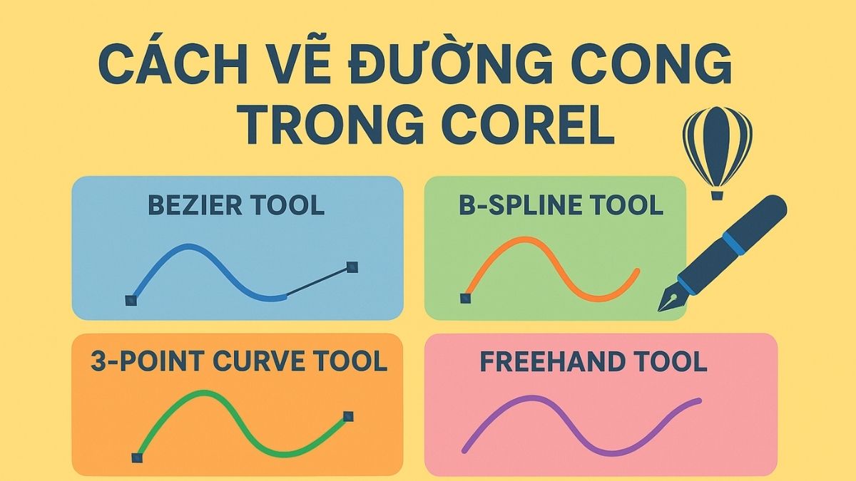 4 cách vẽ đường cong trong Corel chi tiết cho người mới