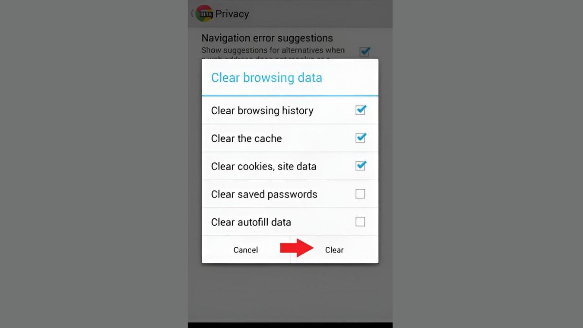 Hướng dẫn xóa cookie Chrome trên điện thoại 3