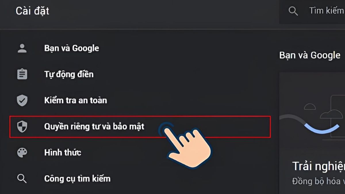 Xóa cookie Chrome trên trình duyệt máy tính 3