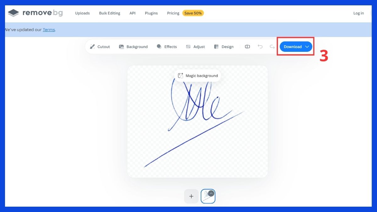 Xóa nền chữ ký bằng công cụ online rồi chèn vào Word 3