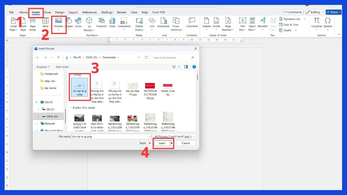 Cách chèn chữ ký vào Word có thể tái sử dụng 1