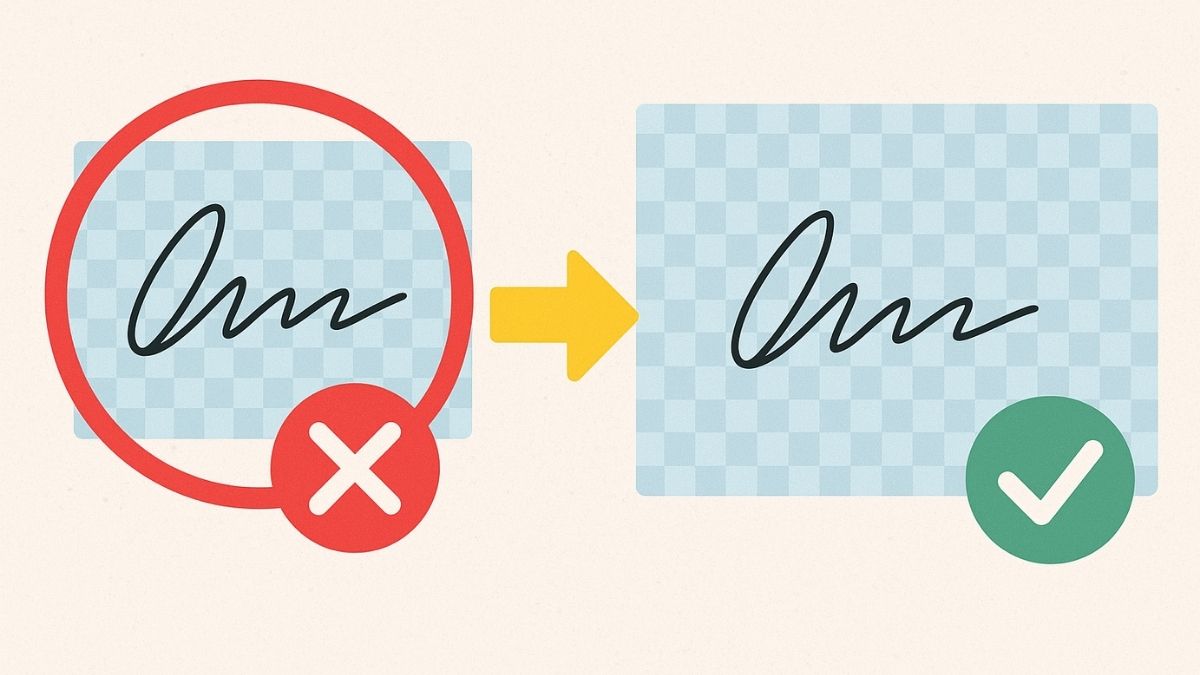 Lỗi thường gặp khi xóa nền chữ ký và cách khắc phục