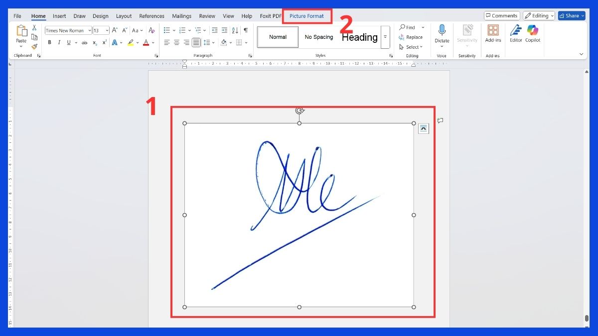 Chi tiết từng bước 3 cách xóa nền chữ ký trong Word 4