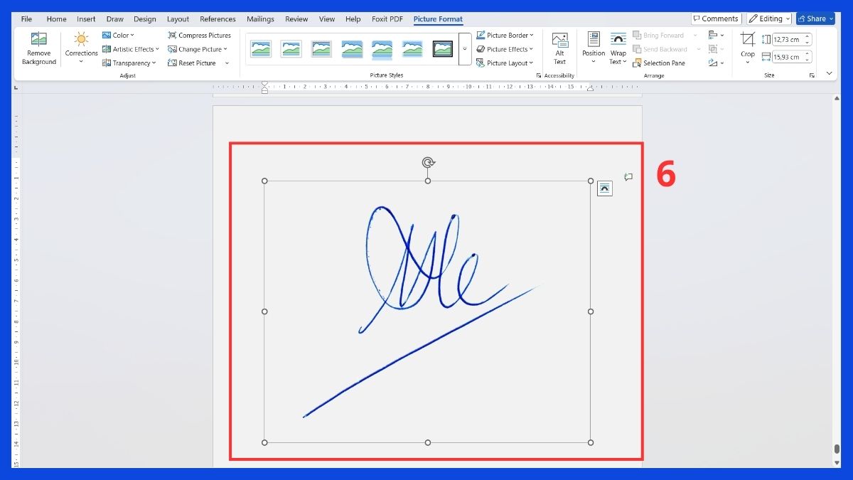 Chi tiết từng bước 3 cách xóa nền chữ ký trong Word 7