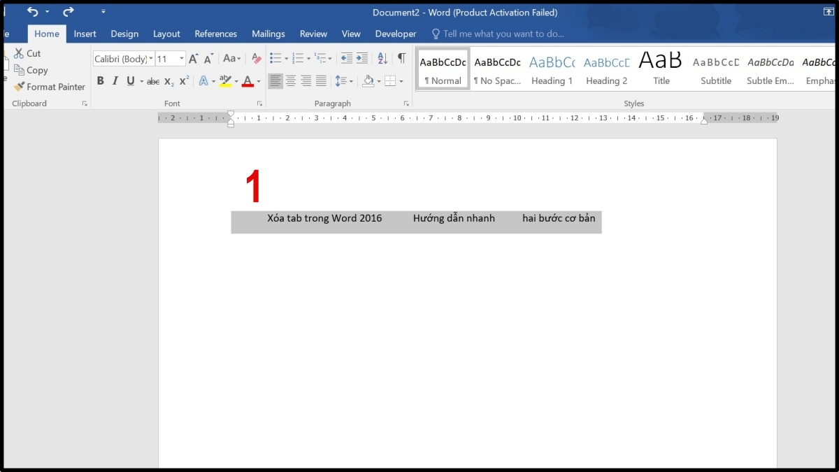 Hướng dẫn xóa ký tự tab ẩn trong văn bản Word 4