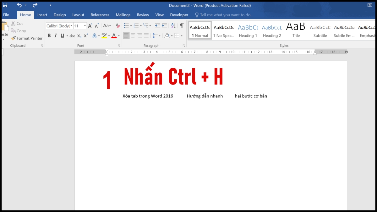 Hướng dẫn xóa ký tự tab ẩn trong văn bản Word 1