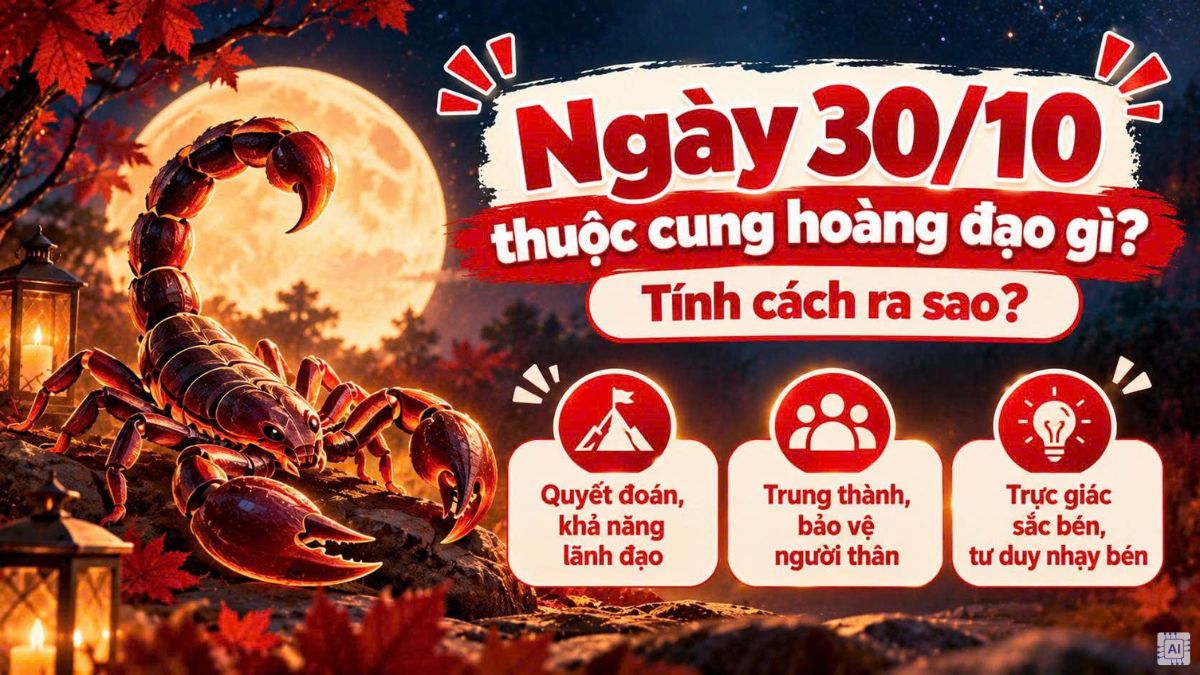 Người sinh ngày 30 tháng 10 thuộc cung Bọ Cạp