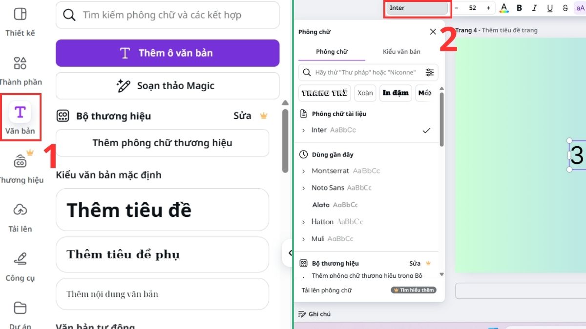 Hướng dẫn tạo 3D Text trong Canva bước 2 (Hình minh họa)
