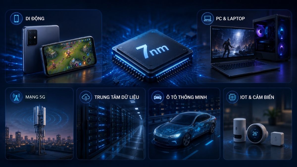 Ứng dụng thực tế của chip tiến trình 7nm hiện nay