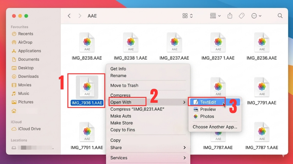 Mở và đọc nội dung file AAE trên macOS