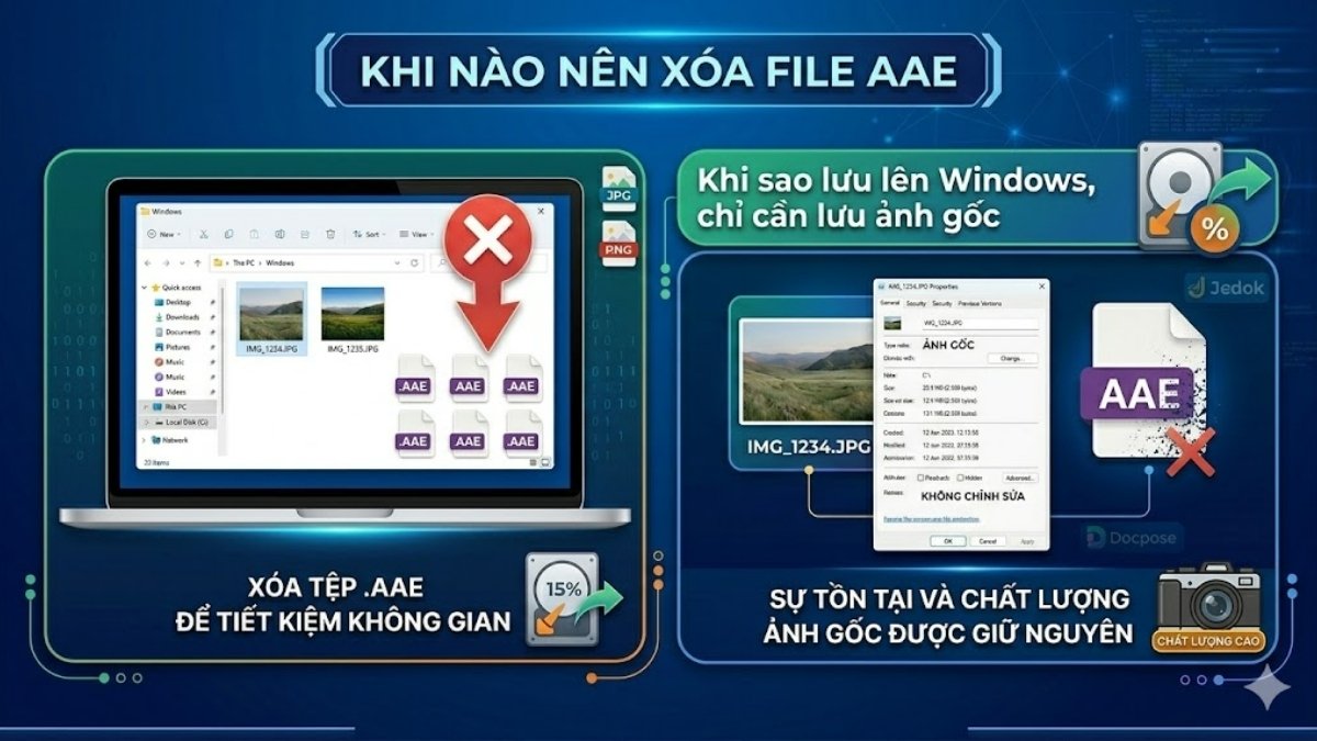 Khi nào nên xóa file AAE