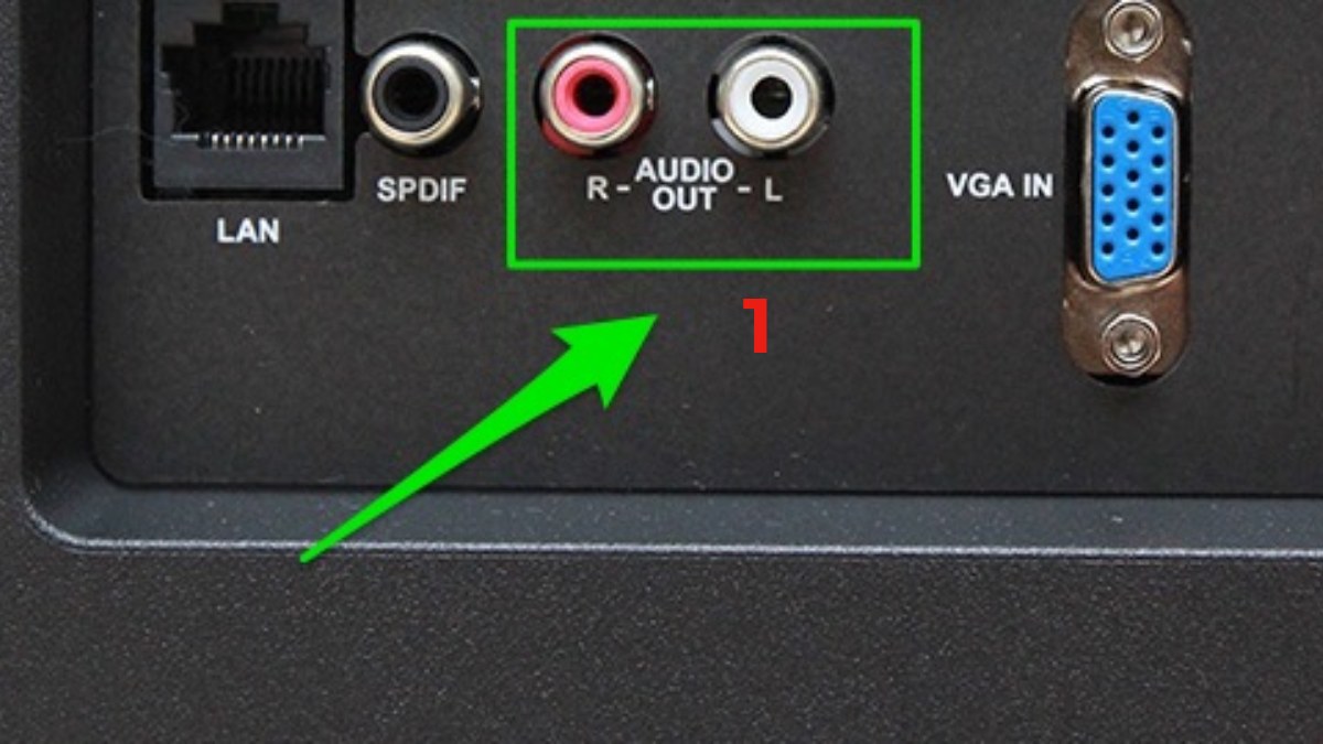 Cách lấy âm thanh từ Tivi Sony ra amply bằng công cụ AV Composite bước 1