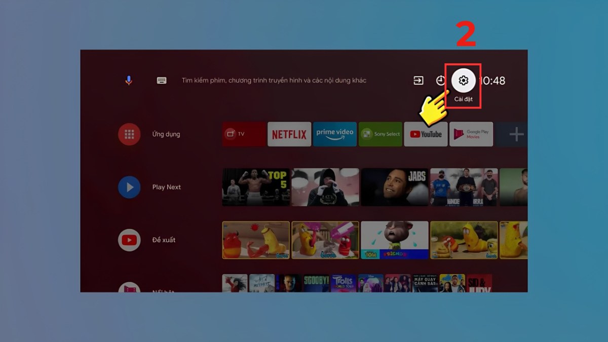 Cách chuyển âm thanh từ Tivi Sony sang amply bằng Bluetooth bước 2