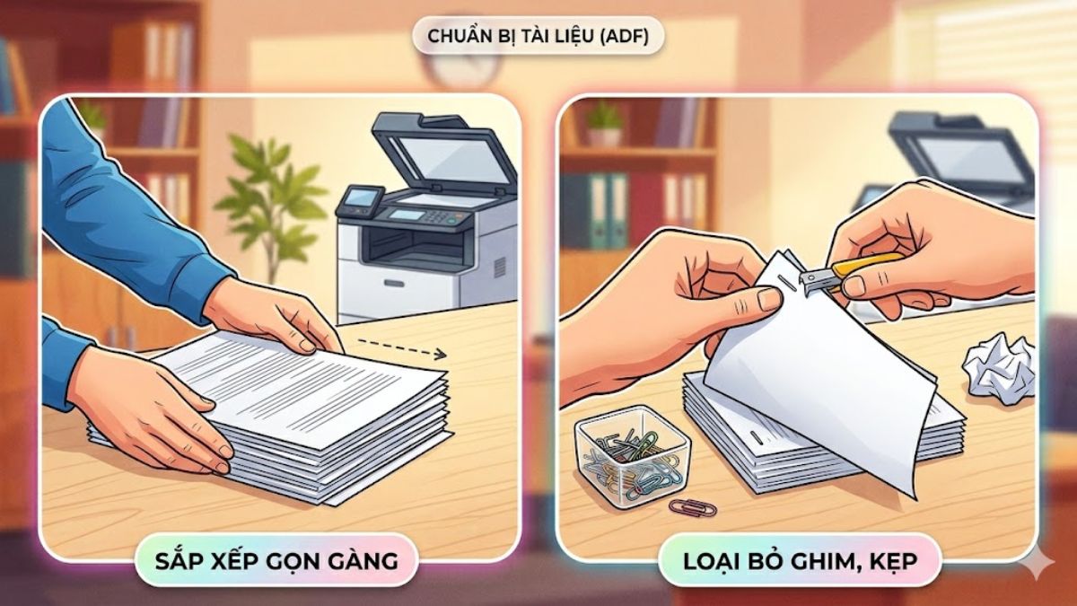 Hướng dẫn sử dụng khay ADF đúng cách và bền bỉ bước 2