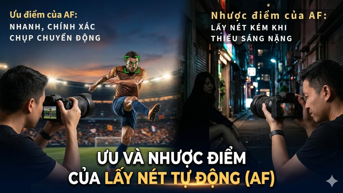 Ưu và nhược điểm của lấy nét tự động AF