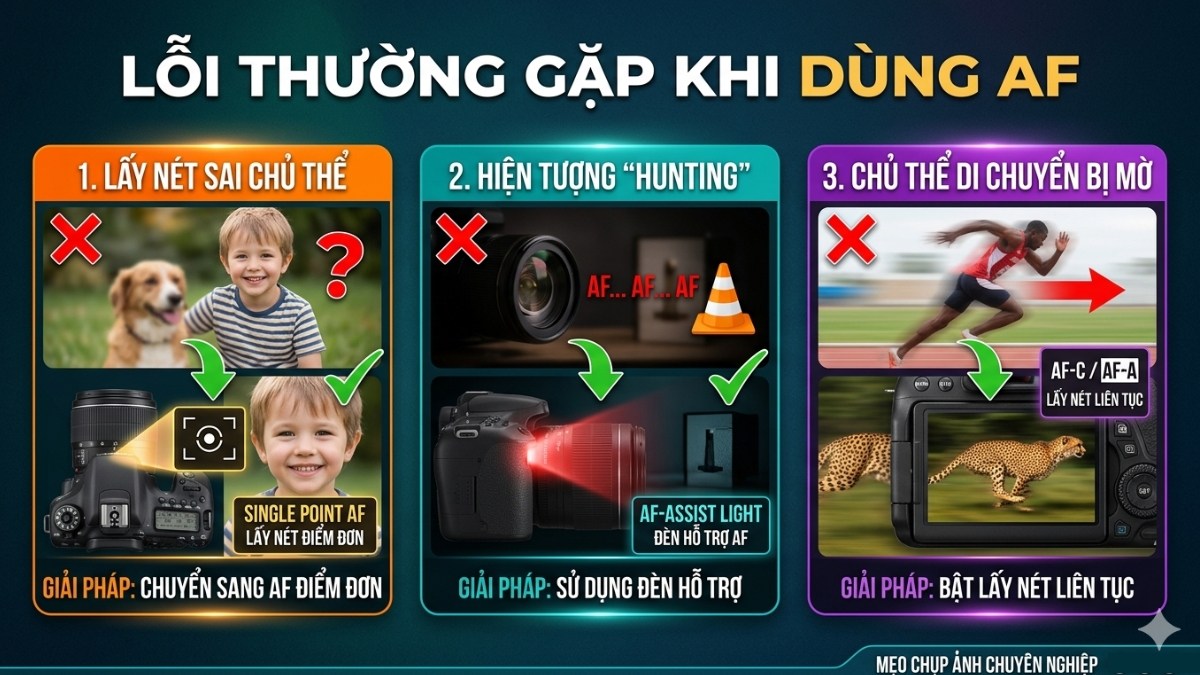 Những lỗi thường gặp khi dùng AF