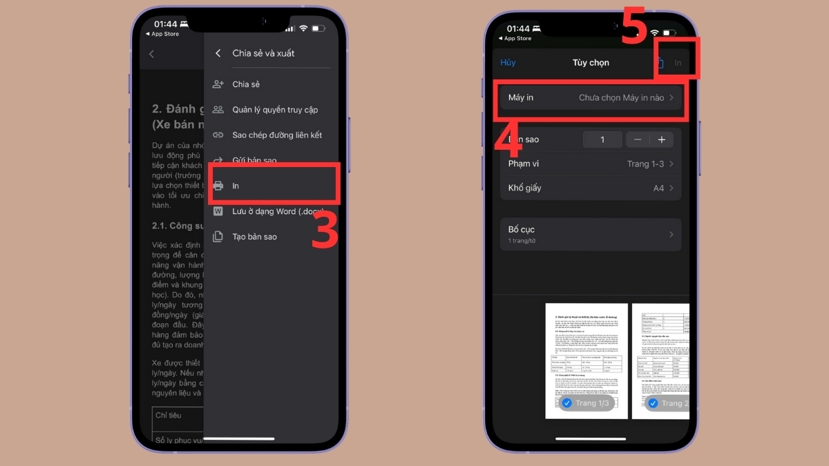 Cách sử dụng AirPrint để in tài liệu từ Docs, Sheet, Slides bước 3