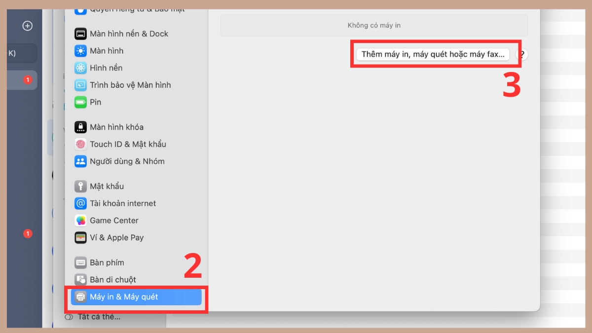 Thêm máy in AirPrint tự động trên Macbook bước 2