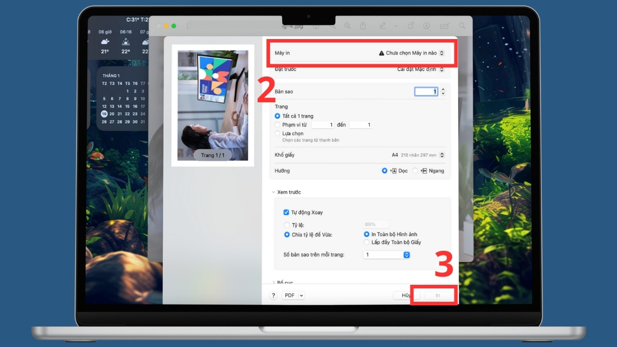Cách in tài liệu từ Mac bằng AirPrint bước 2