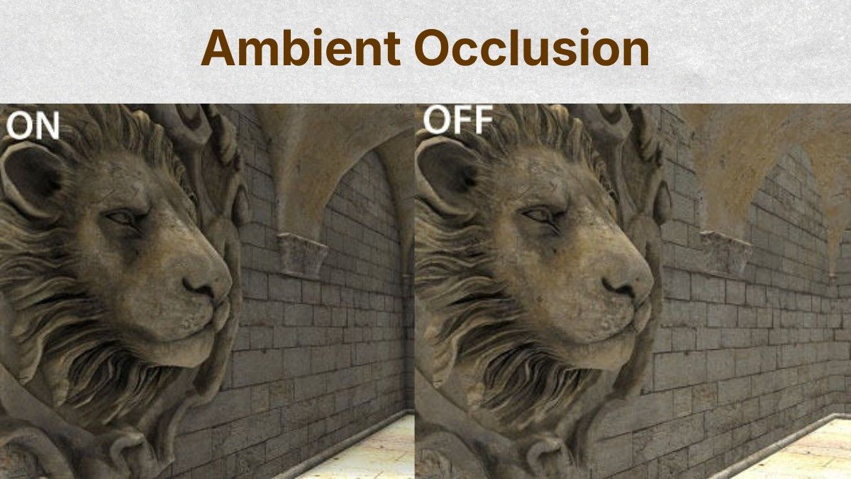 Ambient Occlusion là kỹ thuật đồ họa giả lập cách ánh sáng bị che khuất