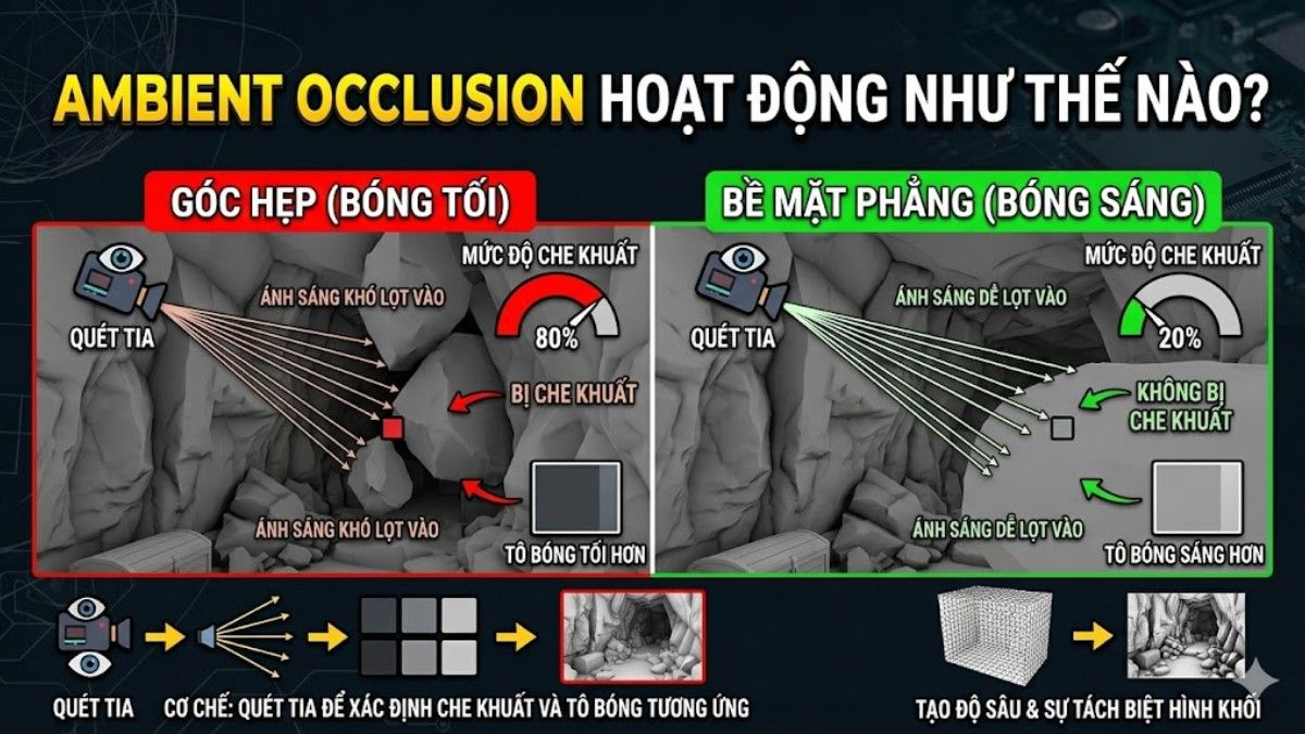 Cơ chế hoạt động của Ambient Occlusion