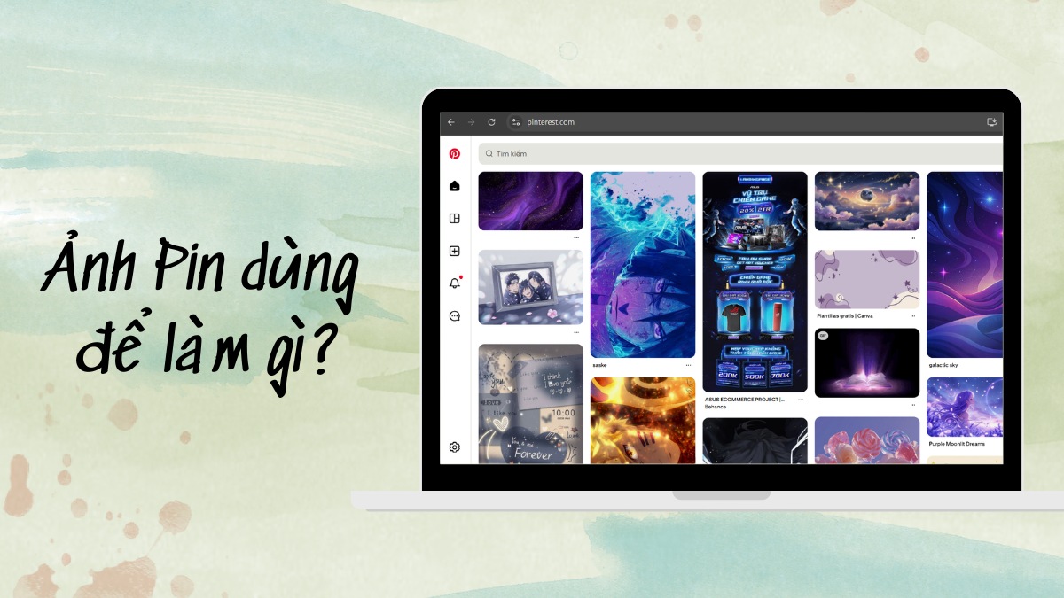 Ảnh Pin dùng lưu trữ và phân loại ý tưởng của người dùng