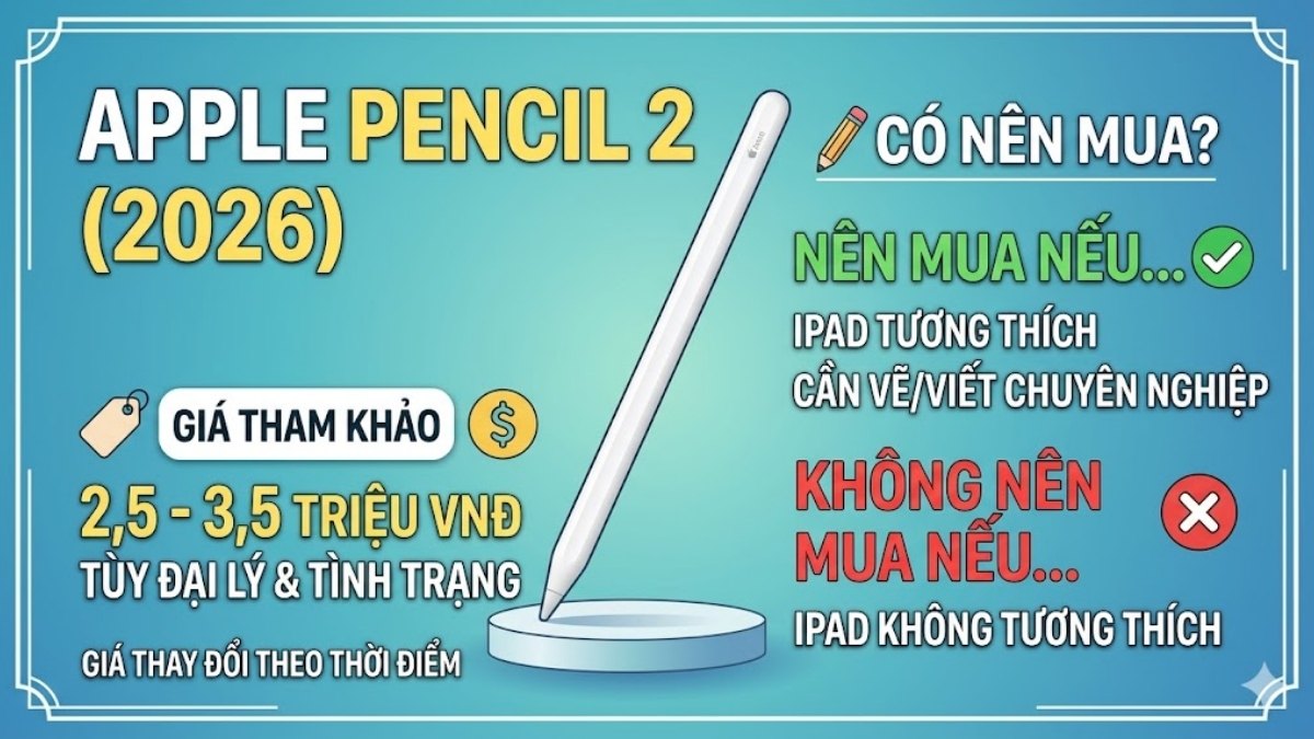Apple Pencil 2 đáng để đầu tư