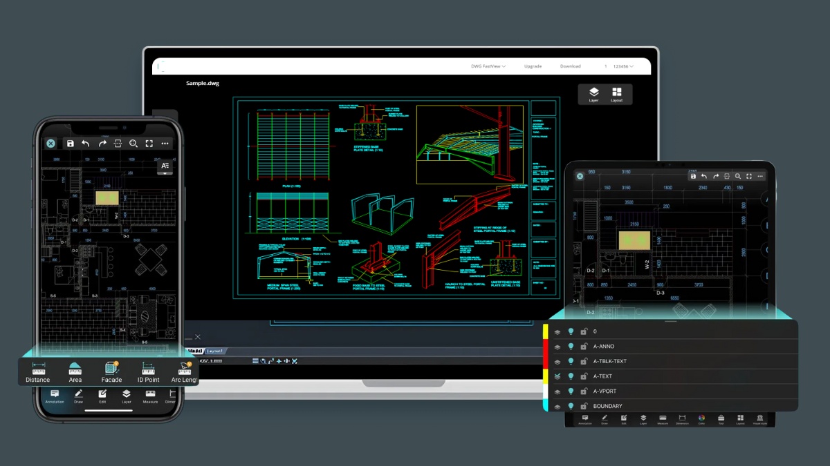 AutoCAD DWG Viewerhỗ trợ mở và xem bản vẽ định dạng .DWG.