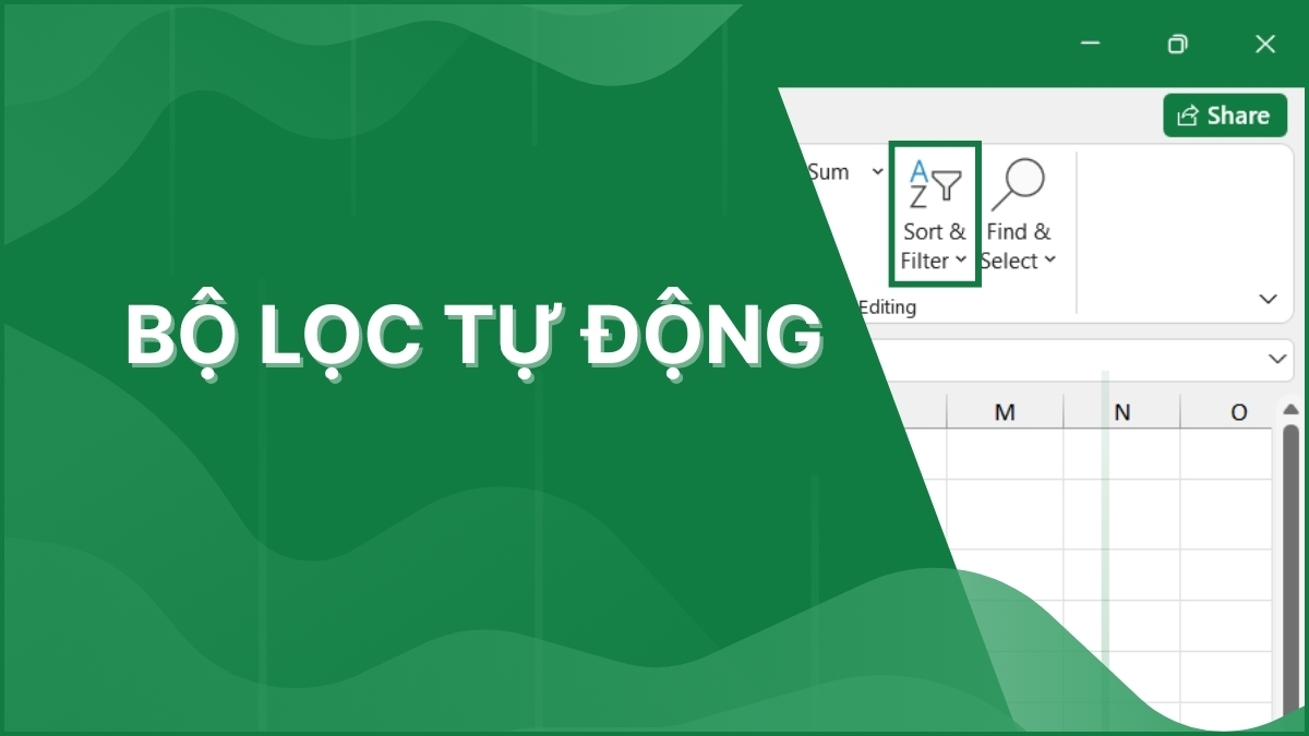 Cách bật AutoFilter trong Excel