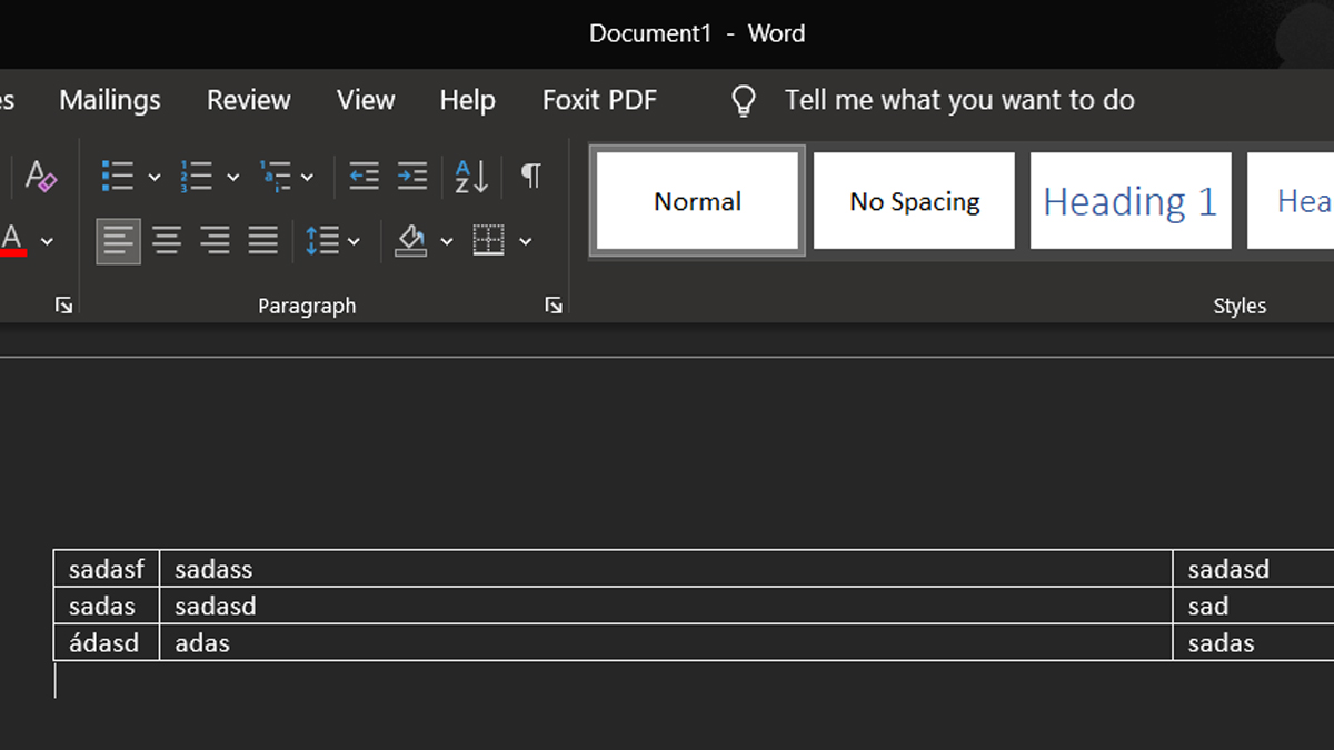 Lỗi cột quá hẹp hoặc quá rộng trong Word
