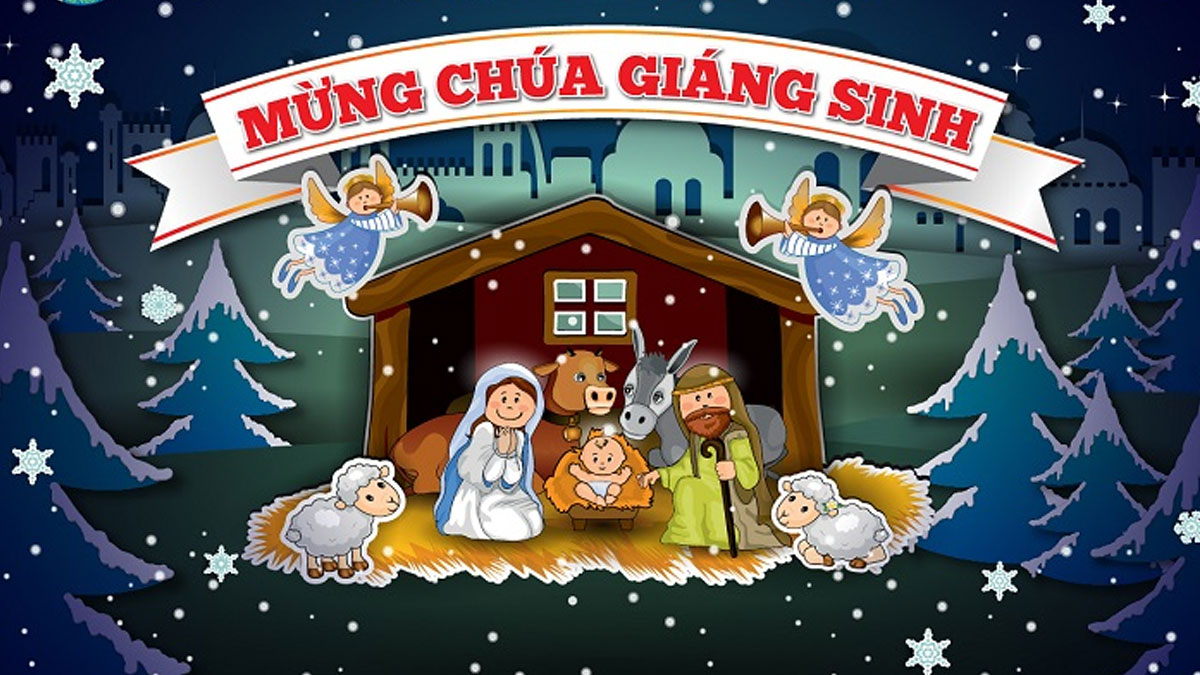 Mẫu backdrop trang trí Noel đẹp cho nhà thờ (Mẫu 10)