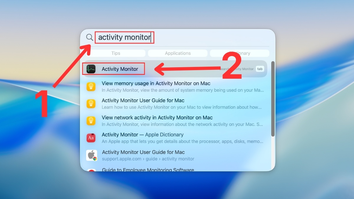 Buộc thoát ứng dụng qua Activity Monitor bước 1