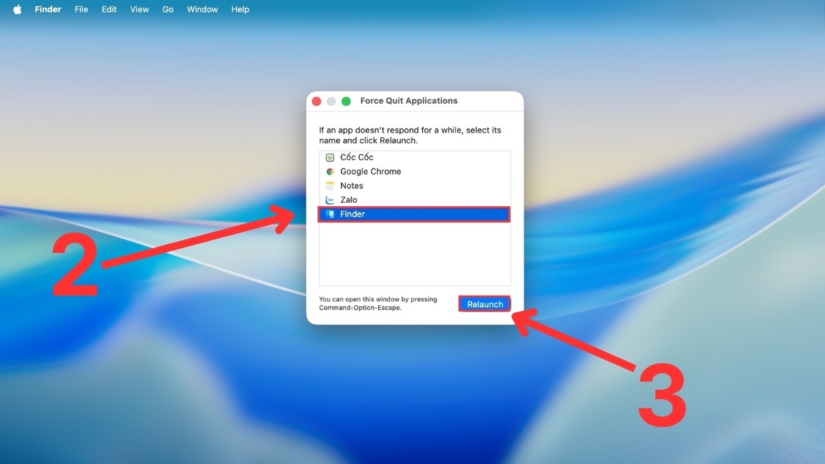 Buộc thoát ứng dụng trên Mac bằng phím tắt bước 2