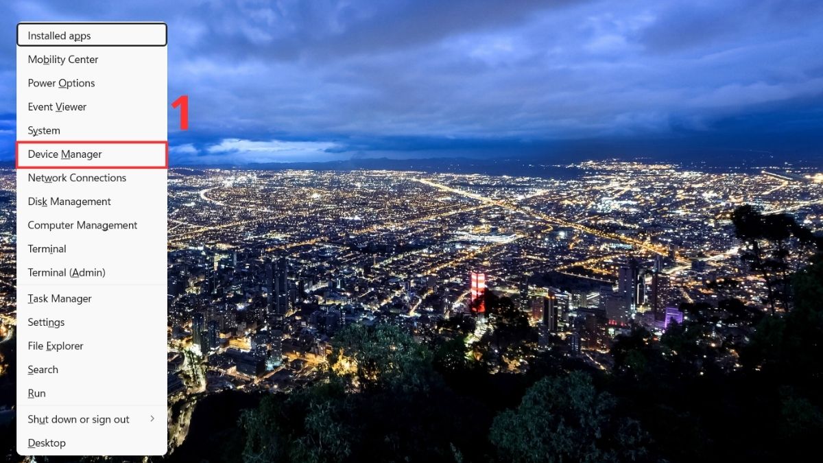 Tắt, bật màn hình cảm ứng laptop qua Device Manager bước 1