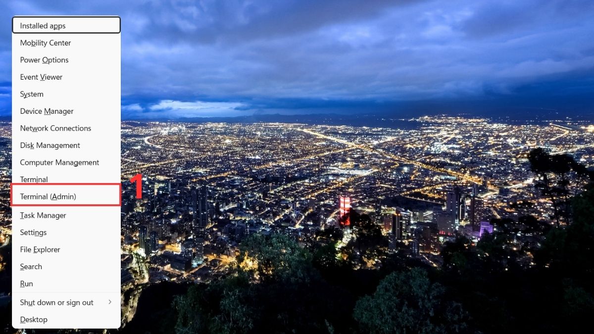 Tắt, bật cảm ứng laptop thông qua Terminal / PowerShell bước 1