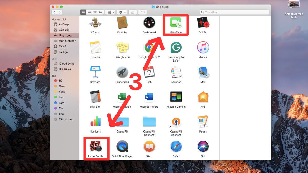 Cách bật camera MacBook truyền thống bước 3
