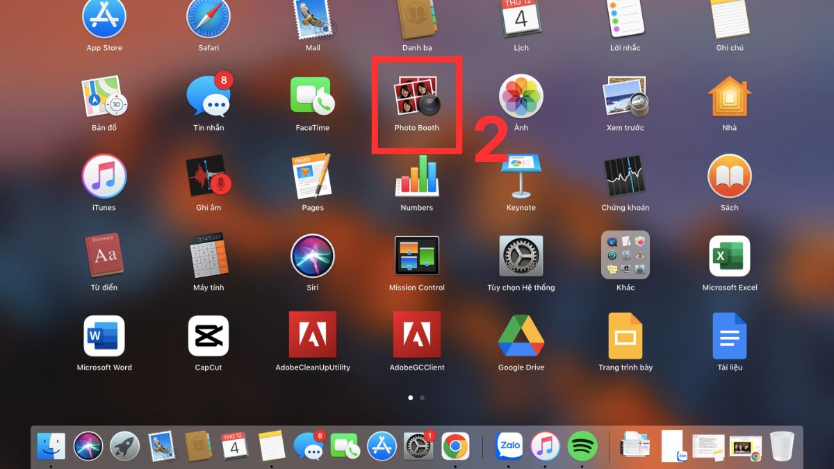 Cách bật camera MacBook bằng Photo Booth bước 2
