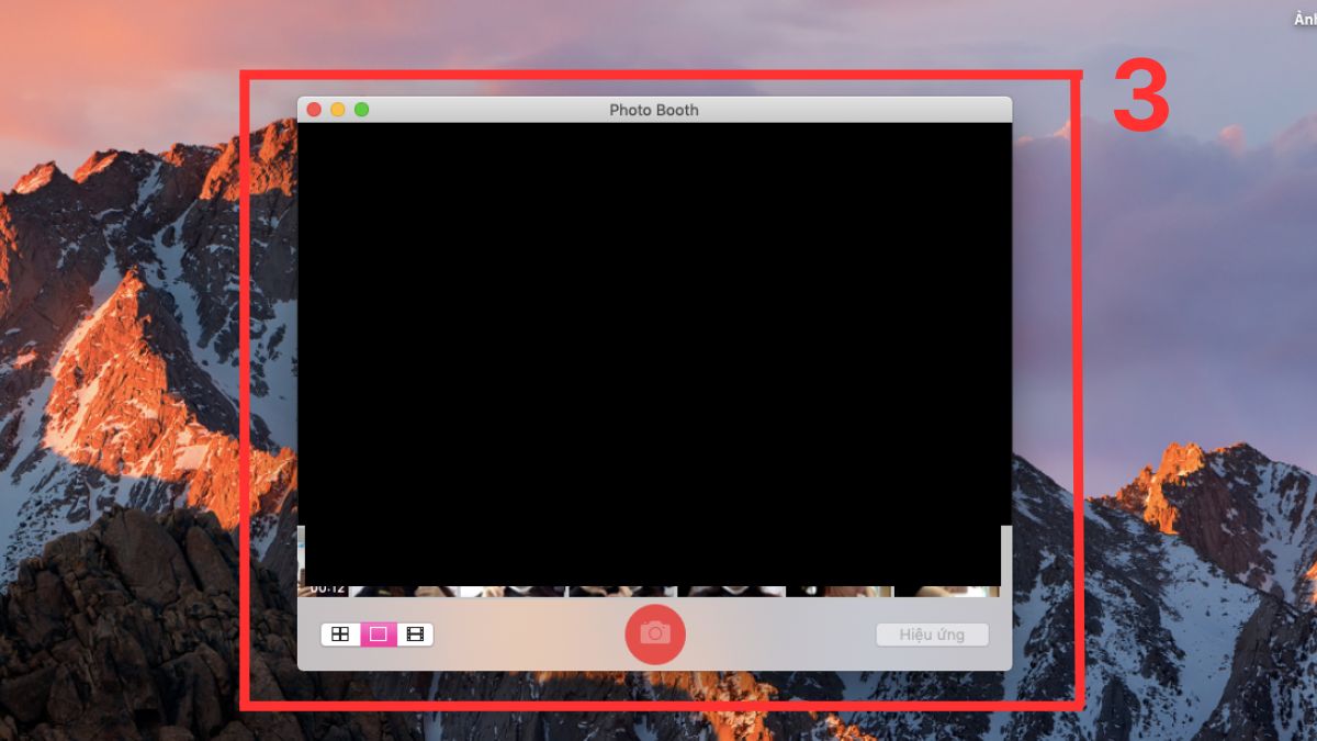 Cách bật camera MacBook bằng Photo Booth bước 3