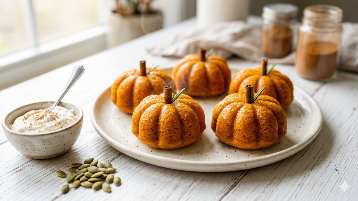 Thành phẩm món bánh bí đỏ nướng bằng nồi chiên không dầu