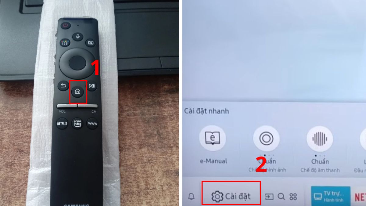 Cách kiểm tra tivi Samsung có hỗ trợ Bluetooth không bước 1