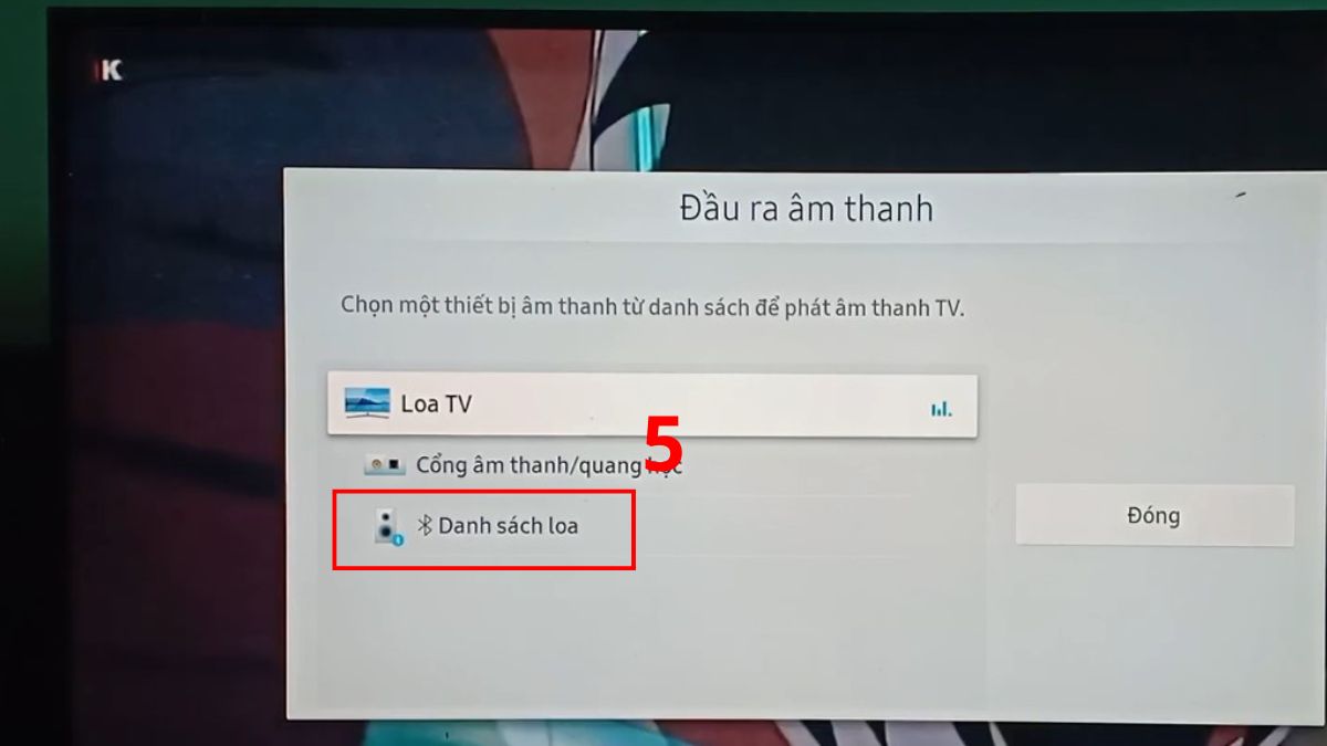 Cách kiểm tra tivi Samsung có hỗ trợ Bluetooth không bước 3