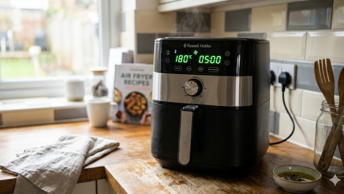 Cách làm bồ câu quay bằng nồi chiên không dầu - Bước 3 làm nóng nồi chiên không dầu