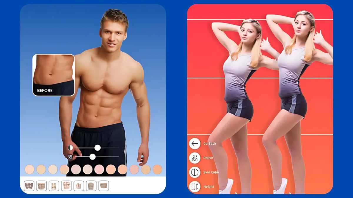 Body Editor là app có thể chỉnh sửa và bóp mặt như trong Photoshop đon giản